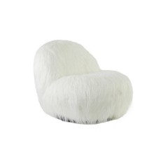 CHAIR WHITE FURRY 90 